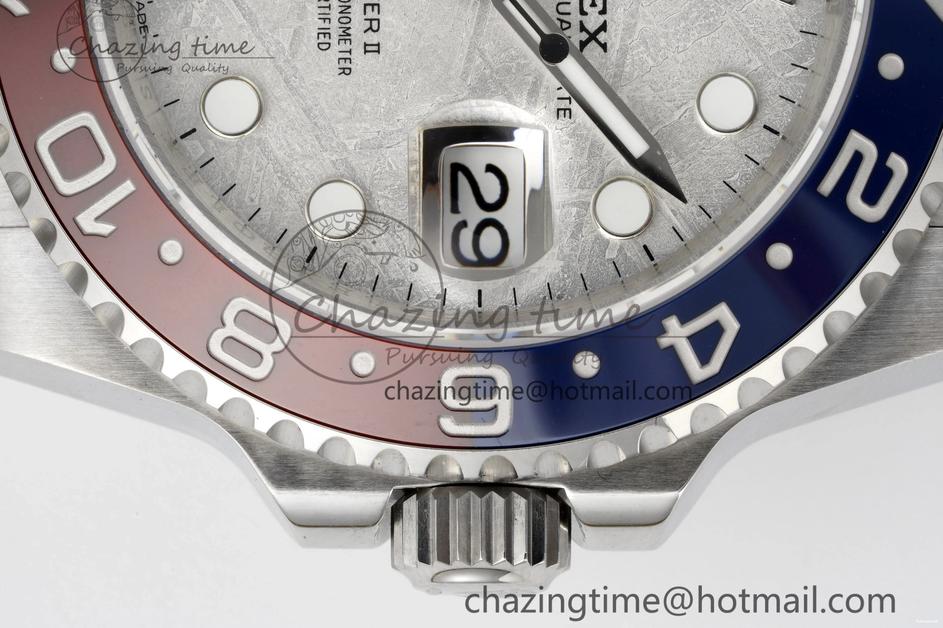 Edition 1:1 BLRO CHS Best GMT II SS 904L on Bracelet JDF 126719 Meteorite Master VR3285 0429